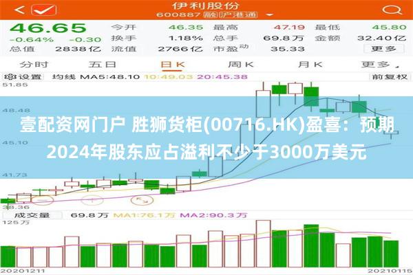 壹配资网门户 胜狮货柜(00716.HK)盈喜：预期2024年股东应占溢利不少于3000万美元